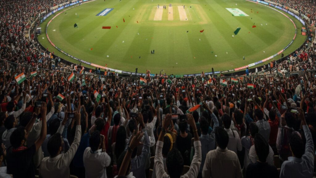 लखनऊ क्रिकेट स्टेडियम मैच का दृश्य