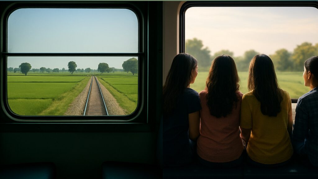 सहेलियों के साथ ट्रेन यात्रा