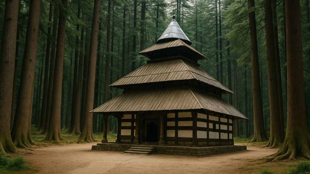 मनाली का हिडिंबा देवी मंदिर, ऊँचे देवदार के पेड़ों के बीच स्थित शांत और आध्यात्मिक स्थल, सुकून भरा वातावरण