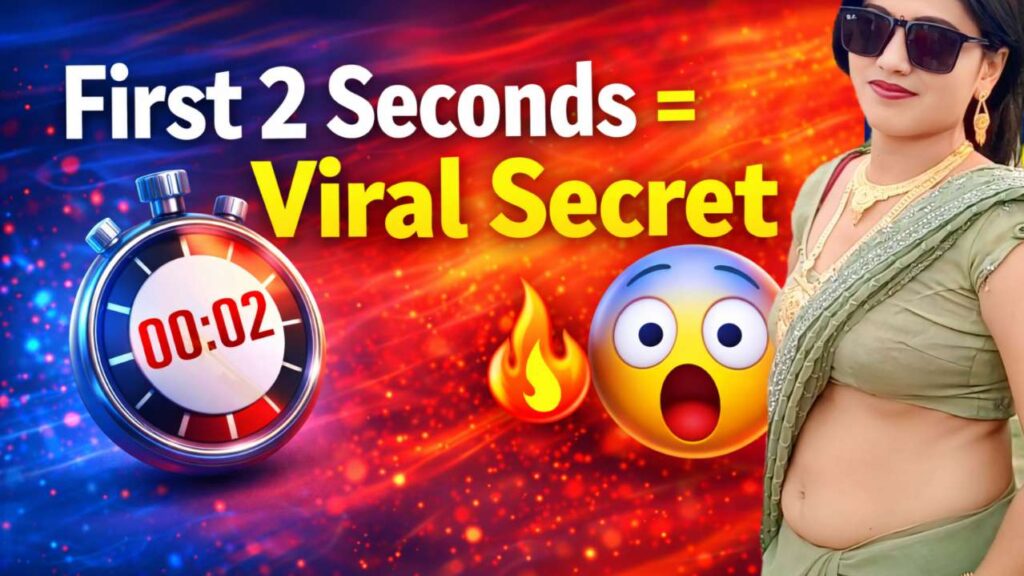 YouTube Shorts first 2 seconds viral secret thumbnail showing hook strategy
