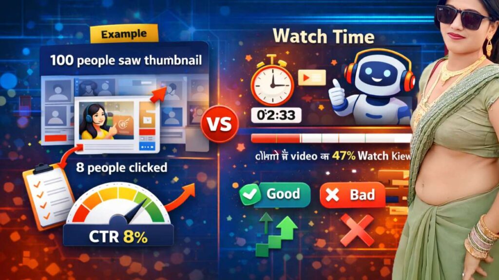 YouTube CTR vs Watch Time explained for beginners
