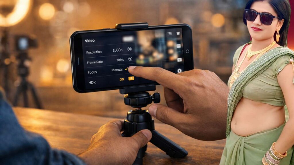 Mobile camera settings for professional video shooting using smartphone
