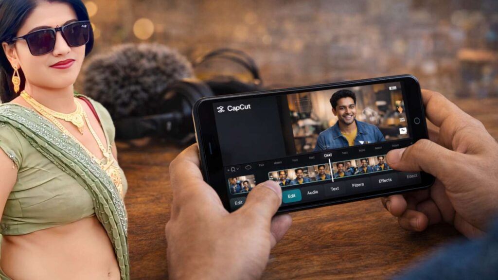 Mobile video editing using CapCut app for professional video