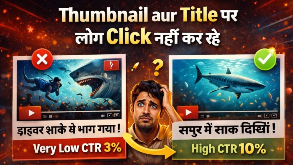 YouTube thumbnail aur title ka CTR par impact тАУ kaise click through rate badhne se video suggested mein jane ke chances badhte hain