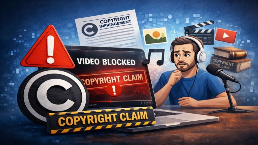 Copyright claim kya hota hai YouTube video blocked example
